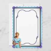 かわいい懐かしいナースピンナップナース中 サンキューカード (裏面)