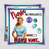 かわいい懐かしいナースピンナップナース中 シーズンカード (正面/裏面)