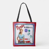 かわいい懐かしいナースピンナップナース中 トートバッグ (裏面)