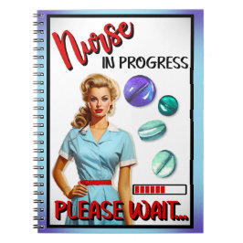 かわいい懐かしいナースピンナップナース中 ノートブック