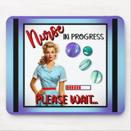 かわいい懐かしいナースピンナップナース中 マウスパッド