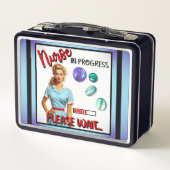 かわいい懐かしいナースピンナップナース中 メタルランチボックス (裏面)