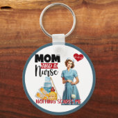かわいい懐かしいナースピンナップママとナース キーホルダー (正面)