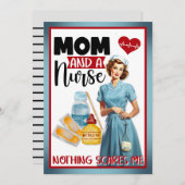 かわいい懐かしいナースピンナップママとナース サンキューカード (正面/裏面)