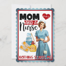 かわいい懐かしいナースピンナップママとナース サンキューカード