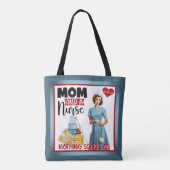 かわいい懐かしいナースピンナップママとナース トートバッグ (裏面)