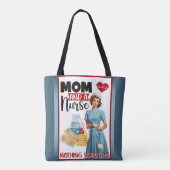 かわいい懐かしいナースピンナップママとナース トートバッグ (裏面)