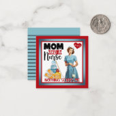 かわいい懐かしいナースピンナップママとナース ノートカード (正面/裏面インサイチュ)