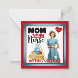 かわいい懐かしいナースピンナップママとナース ノートカード