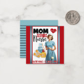 かわいい懐かしいナースピンナップママとナース ノートカード (正面/裏面インサイチュ)