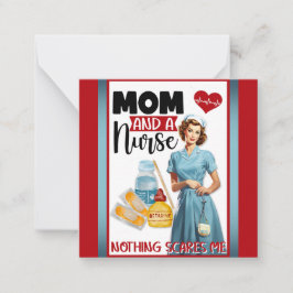 かわいい懐かしいナースピンナップママとナース ノートカード