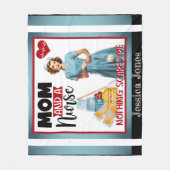 かわいい懐かしいナースピンナップママとナース フリースブランケット (正面)