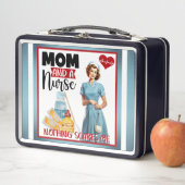 かわいい懐かしいナースピンナップママとナース メタルランチボックス (インサイチュ)