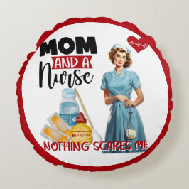 かわいい懐かしいナースピンナップママとナース ラウンドクッション