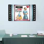 かわいい懐かしいナースピンナップママとナース 横断幕 (トレードショー)