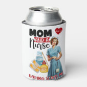 かわいい懐かしいナースピンナップママとナース 缶クーラー (缶正面)
