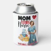 かわいい懐かしいナースピンナップママとナース 缶クーラー (缶裏面)