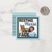 かわいい懐かしいナースピンナップ休憩ナース顔 ノートカード (正面/裏面インサイチュ)