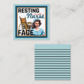 かわいい懐かしいナースピンナップ休憩ナース顔 ノートカード (正面/裏面)