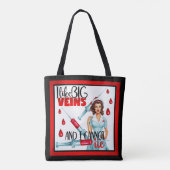 かわいい懐かしいナースピンナップ私は大きな静脈が好き トートバッグ (裏面)