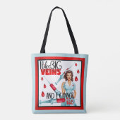 かわいい懐かしいナースピンナップ私は大きな静脈が好き トートバッグ (裏面)