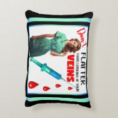 かわいい懐かしいナースピンナップ自分を引き立てない アクセントクッション (裏面(縦))