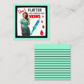 かわいい懐かしいナースピンナップ自分を引き立てない ノートカード (正面/裏面)