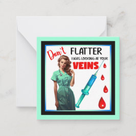 かわいい懐かしいナースピンナップ自分を引き立てない ノートカード