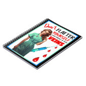 かわいい懐かしいナースピンナップ自分を引き立てない ノートブック (左側)