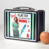 かわいい懐かしいナースピンナップ自分を引き立てない メタルランチボックス (インサイチュ)