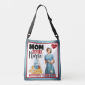 かわいい懐かしいナースピンナップ_ママとナース クロスボディバッグ (裏面)