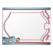 かわいい懐かしいナースピンナップ_ママとナース ノートパッド (正面)