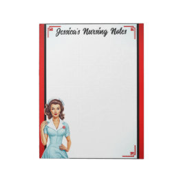 かわいい懐かしいナースピンナップ_私は大きな静脈が好き ノートパッド