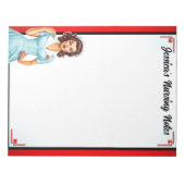 かわいい懐かしいナースピンナップ_私は大きな静脈が好き ノートパッド (正面)