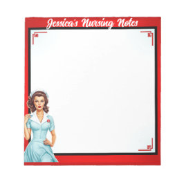 かわいい懐かしいナースピンナップ_私は大きな静脈が好き ノートパッド