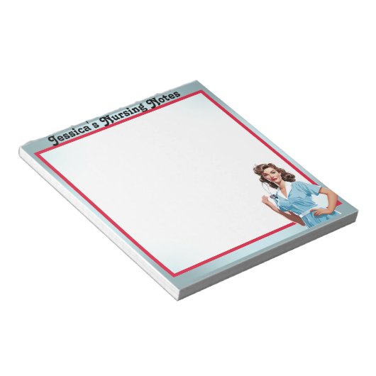 かわいい懐かしいナースピンナップ_私は看護学校にいる ノートパッド (アングル)