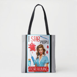 かわいい懐かしいナースピンナップfor a living トートバッグ