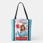 かわいい懐かしいナースピンナップfor a living トートバッグ (裏面)