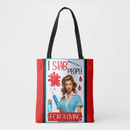 かわいい懐かしいナースピンナップfor a living トートバッグ