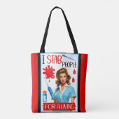 かわいい懐かしいナースピンナップfor a living トートバッグ (裏面)