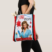 かわいい懐かしいナースピンナップfor a living トートバッグ (クローズアップ)