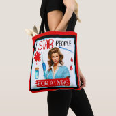 かわいい懐かしいナースピンナップfor a living トートバッグ (クローズアップ)