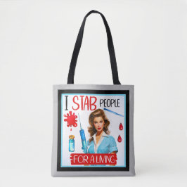 かわいい懐かしいナースピンナップfor a living トートバッグ