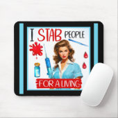 かわいい懐かしいナースピンナップfor a living マウスパッド (マウス)