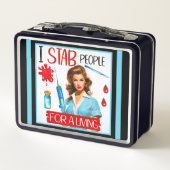 かわいい懐かしいナースピンナップfor a living メタルランチボックス (裏面)