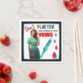 かわいい懐かしいナース_自分を引き立てない スタンダードカクテルナプキン (インサイチュ)