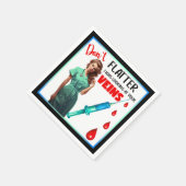 かわいい懐かしいナース_自分を引き立てない スタンダードカクテルナプキン (角)