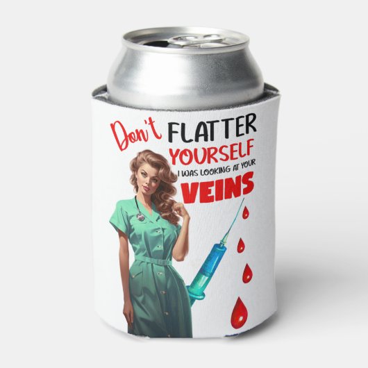 かわいい懐かしいナース_自分を引き立てない 缶クーラー (缶正面)