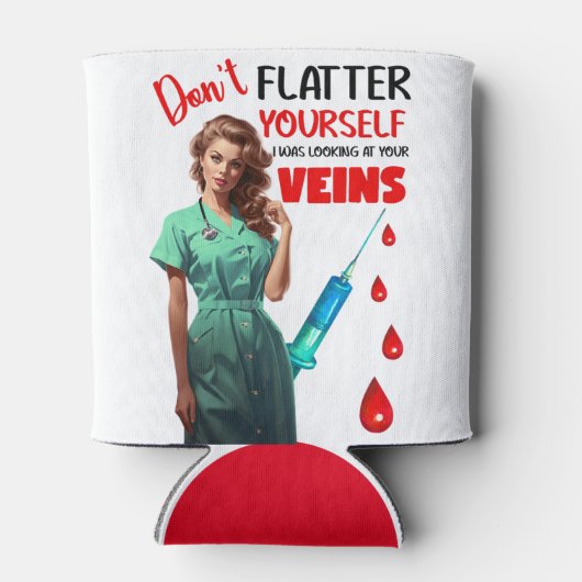 かわいい懐かしいナース_自分を引き立てない 缶クーラー (裏面)