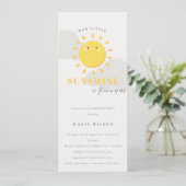 かわいい我々の小さなサンシャインイエロー任意の年齢誕生日 招待状 (スタンド正面)